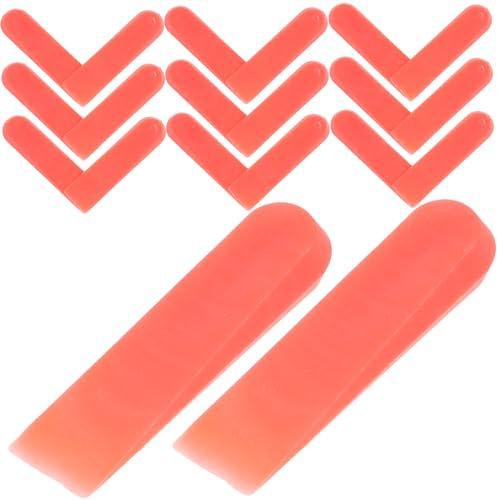 CTIRCHIU 100pcs Tile Spacers and Leveling Wedges 5mm Red Plastic Clips for Ceramic Tile Installation Leveling System Tools for Floor and Wall Tiling