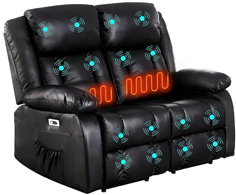 2 Seater Electric Recliner Armchair with Massage & Heat 2 + 1 Sofa Set