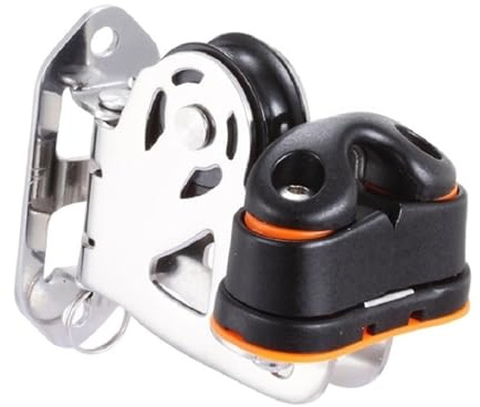 NSNYDNZ Pulley, Single Swivel Shackle Sailboat 29mm 1 1/8 Inch Swivel-Exit Fairlead Cleat Block Small Boat Block SPB2910F