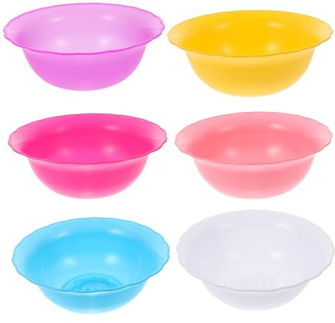 AUTSUPPL Lot De 6 Bassins En Plastique Polyvalents Bassin Domestique Rond 30 Cm Pour Nettoyage Visage Et Usages La Cuisine Salle De Bain