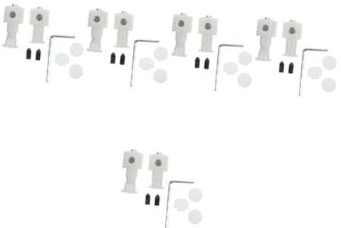 DIYEAH 5 Set Kit Bulloni Serbatoio Water in Ferro e Nylon, Kit Sostituzione Guarnizione Wc, Accessori Fissaggio Wc a Parete per Bagno, Set Viti e Anello di Tenuta Resistente