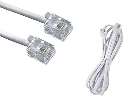 Vetrineinrete® Prolunga telefonica cavo da 1.5 3 5 10 metri connettori plug RJ11 modem telefono fac anti aggrovigliamento (3 mt) E21