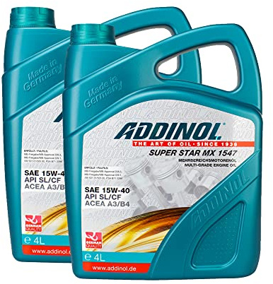 2X Addinol Motoröl Motorenöl Motor Motoren Motor Oil Engine Oil Benzin Diesel 15W-40 Super Star Mx 1547 4L 72102625