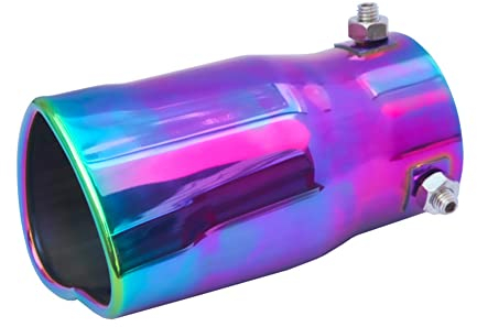 iSpchen Auspuffblende Auto Auspuffrohr Edelstahl Endrohrblende Universal 60mm Sportauspuff Blende Schalldämpfer Endrohr Auspuffblenden Auspuff Endrohr Liebe Auspuff Blende