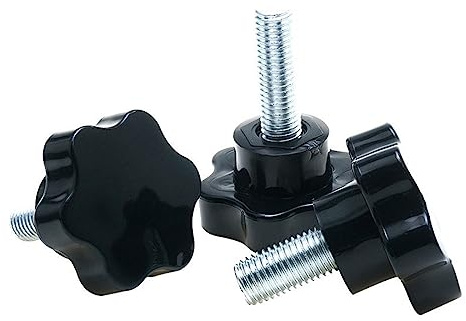 M12 M14 M16 1 Stück Gewinde Ersatzstern Handknopf Bakelit Handfestziehen Schraube Spannschraube Schwarzer Kopf Durchmesser 60mm (Color : 90mm_M14)