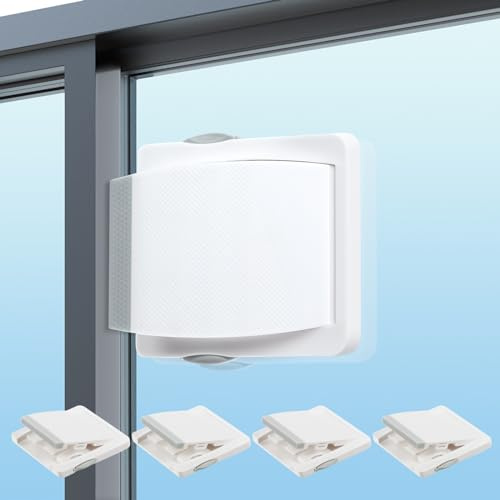 Vicloon Blocco di sicurezza della finestra, 4 Pezzi Bambini Chiusure di Sicurezza Autoadesiva, Limitatore per finestre di sicurezza per bambini Blocco di sicurezza della finestra per bambini e animali