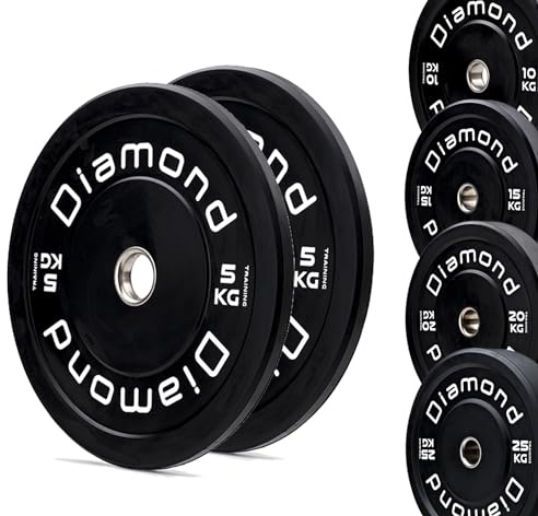 G5 HT SPORT Paar Hantelscheiben für olympisches Training, Diamond Loch Ø50 mm für Fitnessstudio und Home Gym von 5 bis 25 kg für Hanteln und Langhanteln