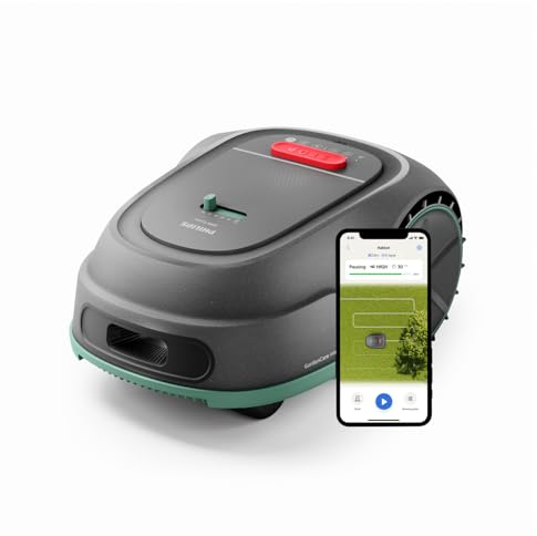 Robot Tosaerba Philips Serie 3000 - Taglio Trasversale, Mappatura GPS, Tosaerba Intelligente, Taglio Veloce, Prestazioni anche in Pendenza, App HomeRun, Sensore Pioggia, Grigio Calcare (RSL3000/10)