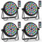 Rtktoup 4PCS RGB Focos Par LED, 36W Luz de Escenario con Control Remoto y 4 Modos de Control, Luces Discoteca para DJ Bar Boda Espectáculo Conciertos Fiesta Navidad Halloween