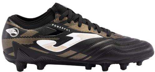 Joma - Botas de fútbol para suelo firme, diseño clásico, estables, duraderas, asequibles, ideales para jugadores aficionados, Negro Oro, 39.5 EU