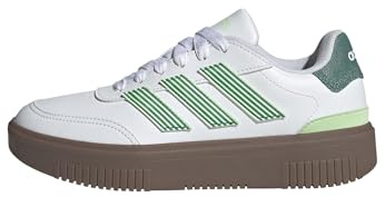 adidas Damen COURTBLOCK Shoes, FTWR White/semi Court Green/semi Green Spark, 39 1/3 EU