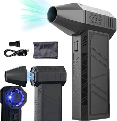 Air Blaster 2.0, Hydrayne Air Blaster 2.0, Hydrayne Återladdningsbar Mini Elektrisk Luftdammvipp, 3 Växlar Justerbar 130 000 RPM Kraftfull Fläkt, för Tangentbord, Bil, Hem