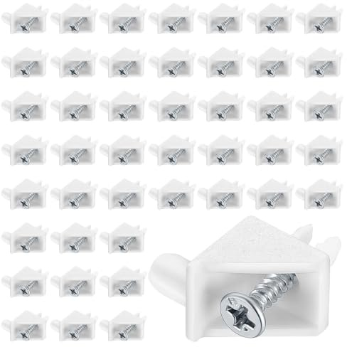 Xujinsongg 100 Stk Bodenträger #101558, Bodenhalter für IKEA PAX KOMPLEMENT | Regalbodenträger 5mm, Einlegeboden Halter für die Reparatur von Schranktüren, Regalen, Schranktrennwänden, Schränken, Weiß