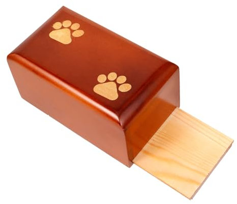 BESPORTBLE Holzurne Für Tierasche Haustierurne Kleine Urne Aus Escheholz Gedenkurne Für Katzen Und Hunde Aschen-sarg Filigranes Design Langlebig Und Sicher Anwendung