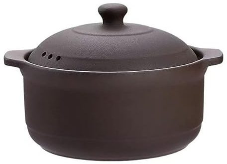 Soup Bowl,Ceramic Soup Serving Pot,Natural Terracotta Casserole with Lids Clay Pots for Cooking, Unglazed Earthenware Rice Pots(T54.7qt)