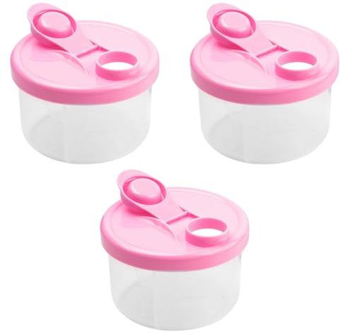 3 stycken mjölkpulverportionerare baby | pulverportionerare | mjölkpulver portionerare transparent med 3 fack | bärbart mjölkpulver förvaringslåda mjölkpulverlåda för resor, utomhus