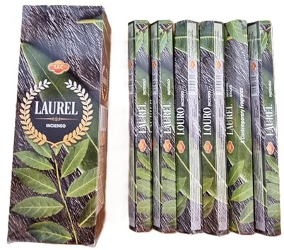 Ikeola - Incienso Laurel - Set de 6 Paquetes con 20 Varillas Cada uno, Total 120 Varillas.