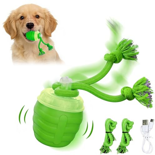 Fitooles Automatisch gerollter Haustierball für Hunde mit Touch-Aktivierungen und Vogelzwitscher-Geräuschen, um die Jagd zu stimulieren und zu spielen, Indoor-Outdoor-Spielzeug