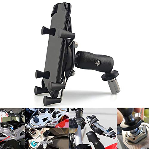 evomosa Moto Soporte para Teléfono Soporte para GPS Soporte de Montaje Ajustable para Teléfono Inteligente en Moto con Orificio para R1 R6 S1000RR F5 VFR1200 (Estilo A)