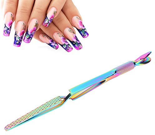 Pinza per unghie artistiche, ANGGREK Pinza per pizzicare con curva a C per unghie colorata Pinza per unghie in acciaio inossidabile Pinza multifunzione per modellare le cuticole