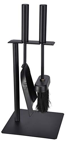 Spetebo - Accesorios para chimenea (metal, 3 piezas, con cepillo y pala)