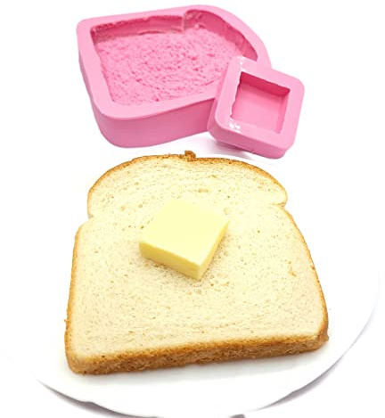 Bread and butter silicone mold Soap Candle Mold for Wax Mold for Resin