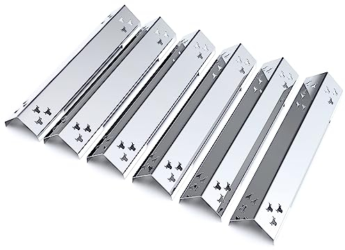 tuning-art GA13 Gasgrill Brennerabdeckung Edelstahl kompatibel mit Rösle Videro G6, G6-S, G6-S Nero, Vario+ und Sansibar Serie | Brennerschutz | Passgenau, Farbe:6er Set Chrom Bulle