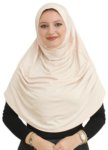 Prien Kopftuch für Damen, Lang Muslim Hijab Frauen, Türkisch Khimar Schal Islamische Kleidung, Konfektionshijab Kopftücher Kleider, Muslimische Sport Head Scarf Set