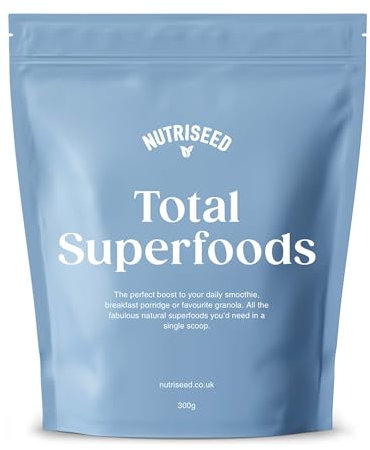 Nutriseed Total Superfoods Powder (300g) - All Natural & High Protein, 11 Earth Grown Superfoods, Fuels Workout & Supports Weight Loss | Gluten-Free & Vegan-Friendly | 30 Servings