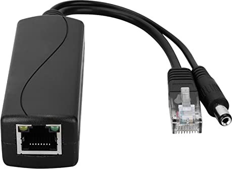 HOOLRZI DC48V Entrée vers DC5V Sortie POE Splitter PoE Injecteur MicroUSB Type C DC5.5x2.1mm DC3.5x1.35mm Interface pour Caméra IP Power Over Ethernet Splitter Injecteur Adaptateur USB pour Appareil