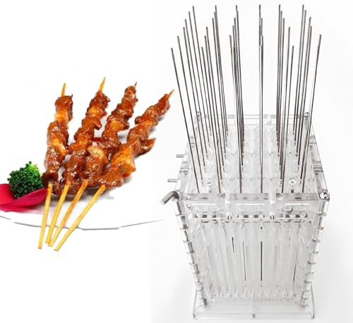 wohalipsy 36 fori kebab spiedo che fa scatola, veloce BBQ spiedo che fa macchina per feste barbecue