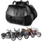 Quixofiber Satteltaschen für Mtorrad mit 3D Totenkopf Motorrad Seitentasche Motorrad Tasche 34L, PU Leder Motorradtaschen Wasserdicht für Honda Harley Yamaha Bobber Sixty Kawasaki (Schwarz)