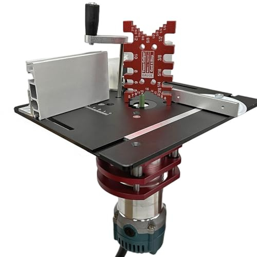 Kit de fresado de metal, de elevación para fresado de metal, de fresado para sierra de mesa con inserto para placa de base | de elevación manual con inserto de mesa para