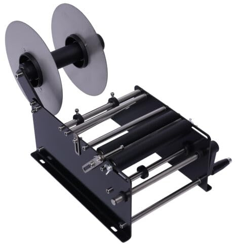 Vielrosse Selbstklebende Etikettiermaschine, MT-30 Etikettiergerät Lebensmittel Labeling Runde Flaschen Verstellbare Halbautomatische Etikettenapplikator Machine 400 * 240 * 210mm