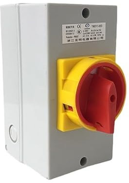 EIN-AUS-Trennschalter mit zwei Positionen, 63 A, 3 P, Vorhängeschloss-Nockenumschaltung, mit wasserdichtem IP65-Gehäuse(White Base 3P)