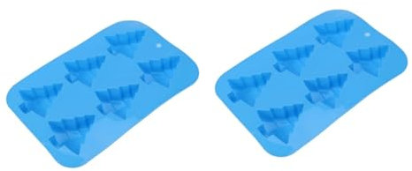 Garneck 2 Stück 6 Silikonkuchen tannenbaum silikonform Backform für Weihnachtsgebäck Dessertform weihnachtliche Schokoladenformen Backformen Weihnachtskuchenform Silikonformen für Fondant