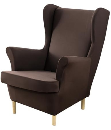 XINGYUEXUAN 2 Fundas elásticas para Silla con Brazos de Color sólido, con Base elástica, para salón, Dormitorio (café)