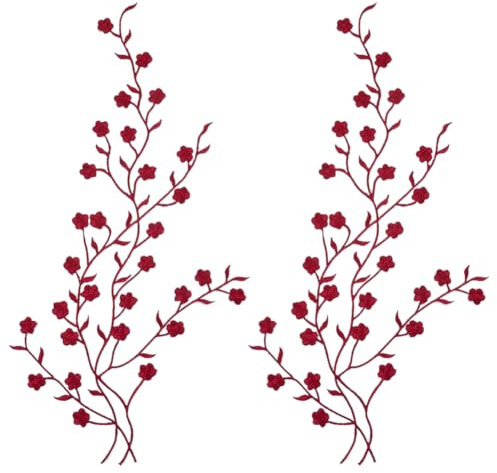 GORGECRAFT 2 pz. Applique In Pizzo Floreale Abbellimenti Toppa Decorativa Da Stirare e Cucire Tessuto Ricamato Floreale per Abiti Decorazioni Riparazioni Jeans Zaini Borse Artigianato Da Cucire