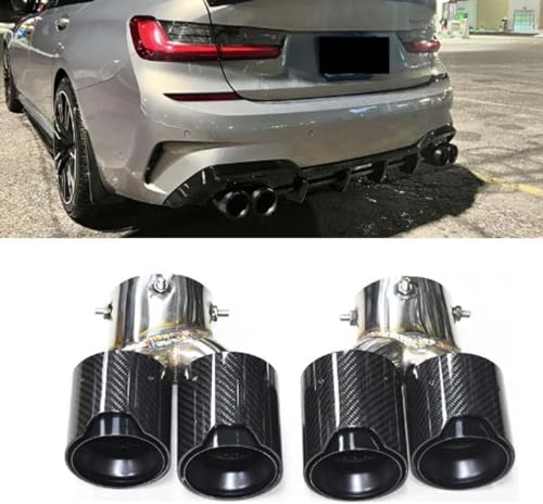 GREB Endstuck Auspuff für BMW G23 M440i G20 G21 M340i G42 M240i 2021 2022, Auspuffblenden Edelstahl Auto Endstück Endschalldämpfer Spitze Endrohrblende,A