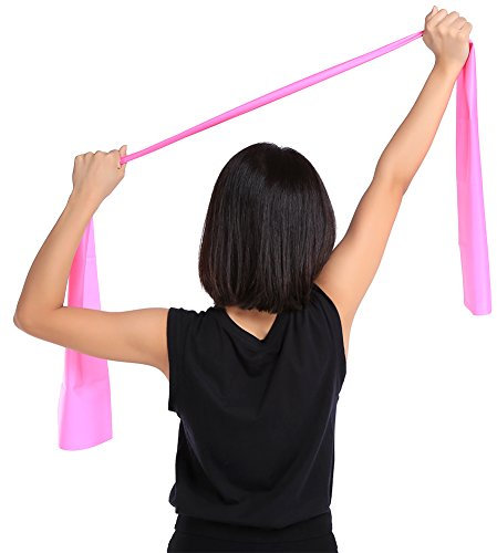 1, 5 M Yoga-Stretchband in Vier Farben, Yoga-Gummiband, Übungs-Fitnessband (Rosenrot