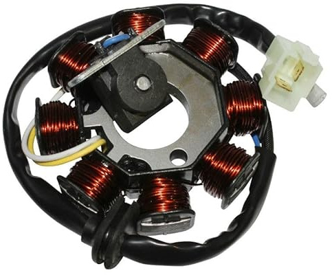 cyclingcolors lichtmaschine Stator Zündung Motor Motorrad Roller Moped kompatibel mit peugeot 50 vivacity kisbee sym orbit 8 pol 3 kabel