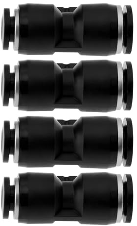 ECSiNG 4pcs Adaptador de Ajuste A Presión de Velocidad de Reducción de Diámetro de Tubería de 8 Mm A 6 Mm Adecuado para Tuberías de Líquido Y Gas