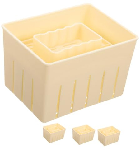 Veemoon 4pcs Tofu Cheese Pressing Plate DIY Cheese Press Tool for Kitchen Making Bean Curd Presser Press for Home