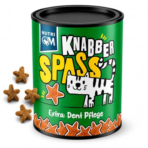 NutriQM® Knabberspaß Dent Pflege Katzensnack – 50g Knusprige Katzen Leckerlies mit Natriumhexametaphosphat & Geflügel – Unterstützung der Zahnpflege & Reduzierung von Zahnstein