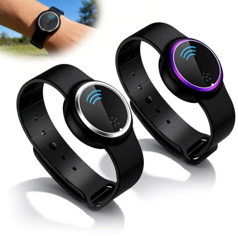 Avvchuy Waterproof Mosquito Repellent Watch, 2 PCS Adjustable Electronic Ultrasonic Anti Mosquito Bracelet for Camping Climbing