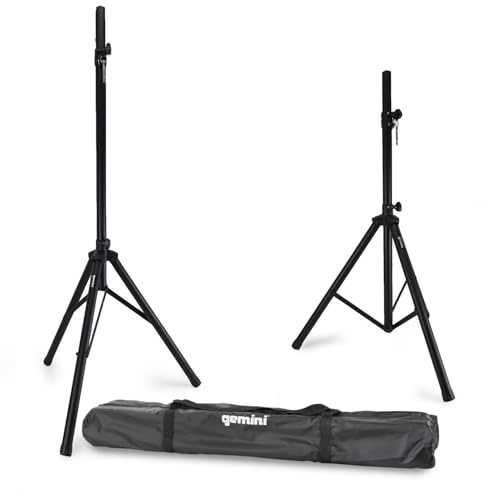 Lot de 2 supports trépieds d'enceinte GEMINI avec leur sac de transport - ST-PACK