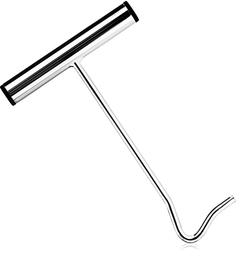 com-four® 1x Heringzieher aus Edelstahl - Hakenzieher zum einfachen Entfernen von Heringen und Haken - Zeltzubehör für Camping und Outdoor (Edelstahl - 1 Stück)