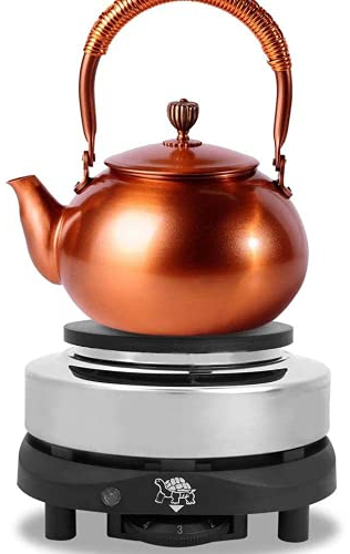 Estufa eléctrica, Estufa de encimera eléctrica portátil, Temperatura Ajustable, Acero, Estufa de té eléctrica para té, café, Cocina, Quemador de Placa calefactora Individual (Enchufe de la UE)