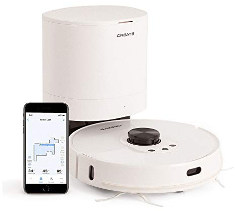 CREATE / NETBOT LS27 / Robot Aspirador láser con Vaciado automático/Alta Potencia 2700Pa, WiFi, para Todo Tipo de Suelos, Programable
