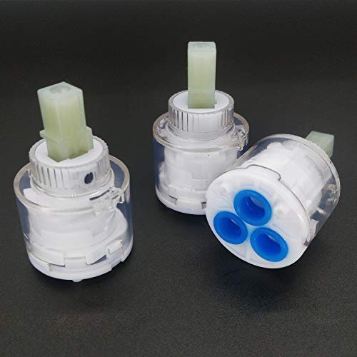 Cartouche Thermostatique 3 Pièces, Mitigeur Céramique Surface Lisse 35mm, Pour Robinet De Cuisine Et Lavabo (Transparent)